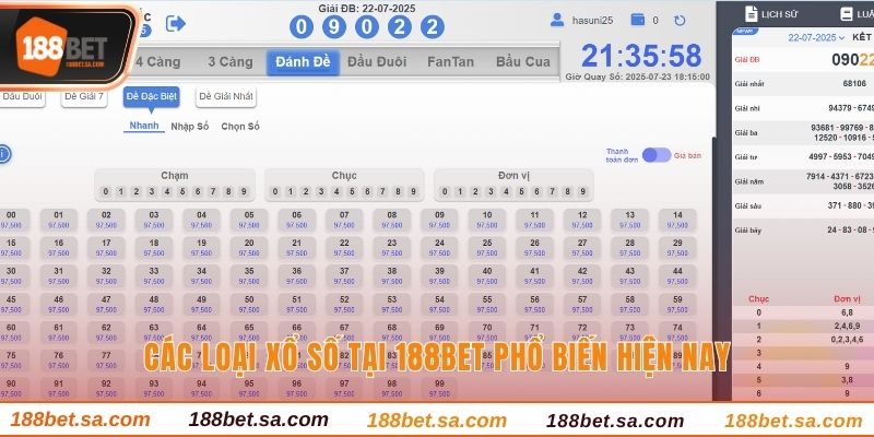 Xổ Số 188BET - Trải Nghiệm Hấp Dẫn, Nhận Thưởng Liền Tay 3 Tại 188BET có đa dạng các loại hình xổ số cho bạn trải nghiệm